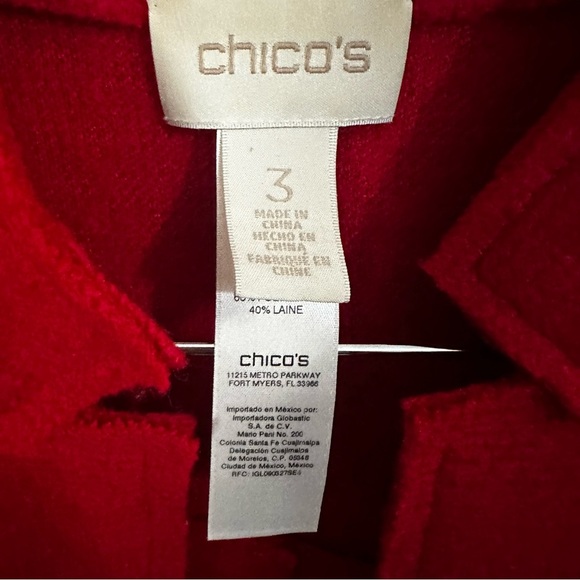 Chico's Red Coat Vibrant and Stylish - Picture 3 of 3